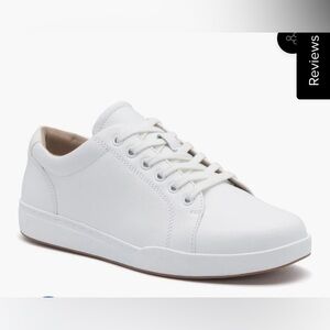 ABEO Womens Encore Sneaker white leather Size 7 M Comfort Orthotic Arch Support